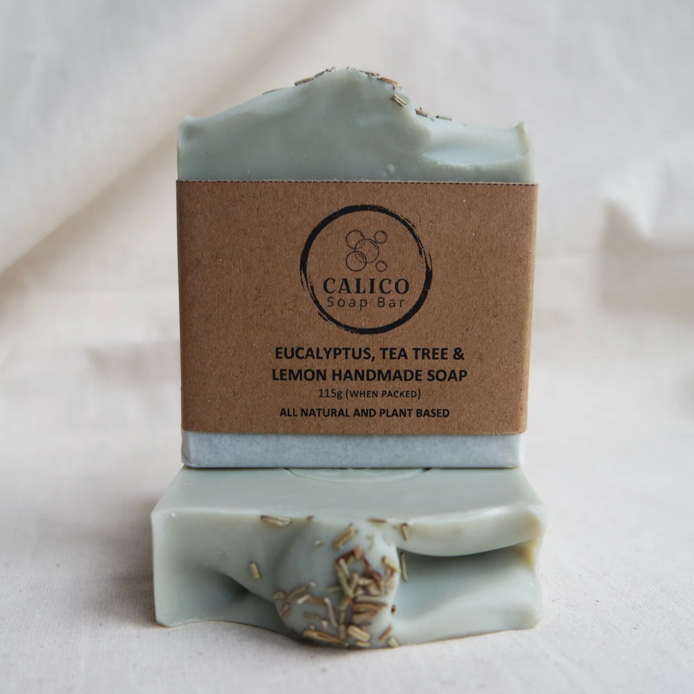 Calico handmade soap bar - Eucalyptus, Tea Tree & Lemon Soap