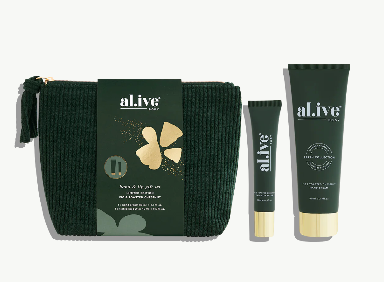 Al.ive Hand & Lip Gift Set - Fig & Toasted Chestnut